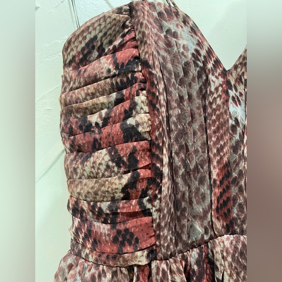 NWOT W118 by Walter Baker Daphine Dress Snake Print Red SZ XS - Picture 5 of 14